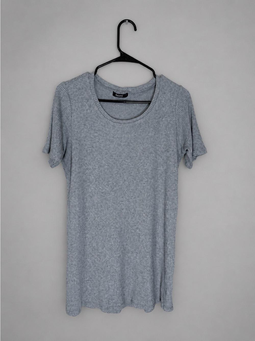 Michael Lauren Ribbed Short Sleeve Tee – Gray. 5/25